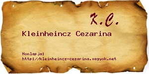 Kleinheincz Cezarina névjegykártya